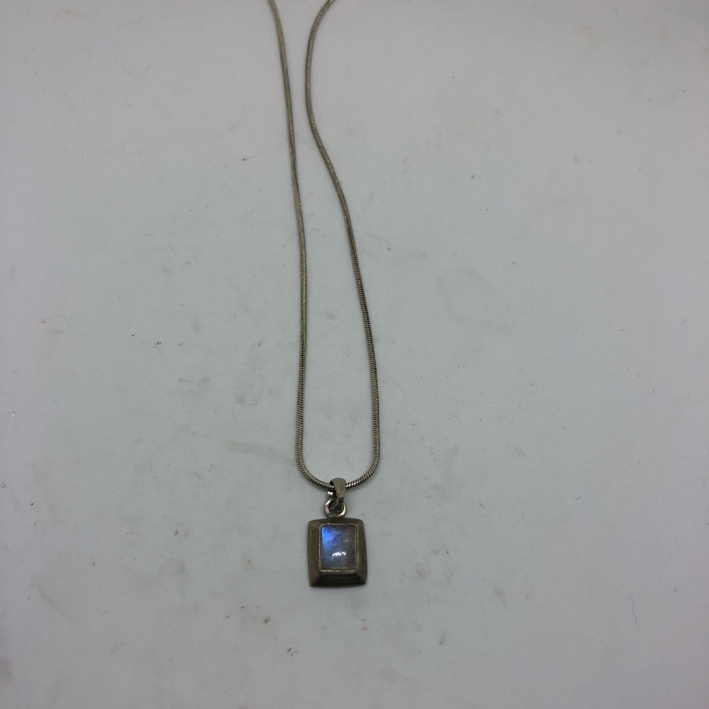 Sterling silver moonstone necklace